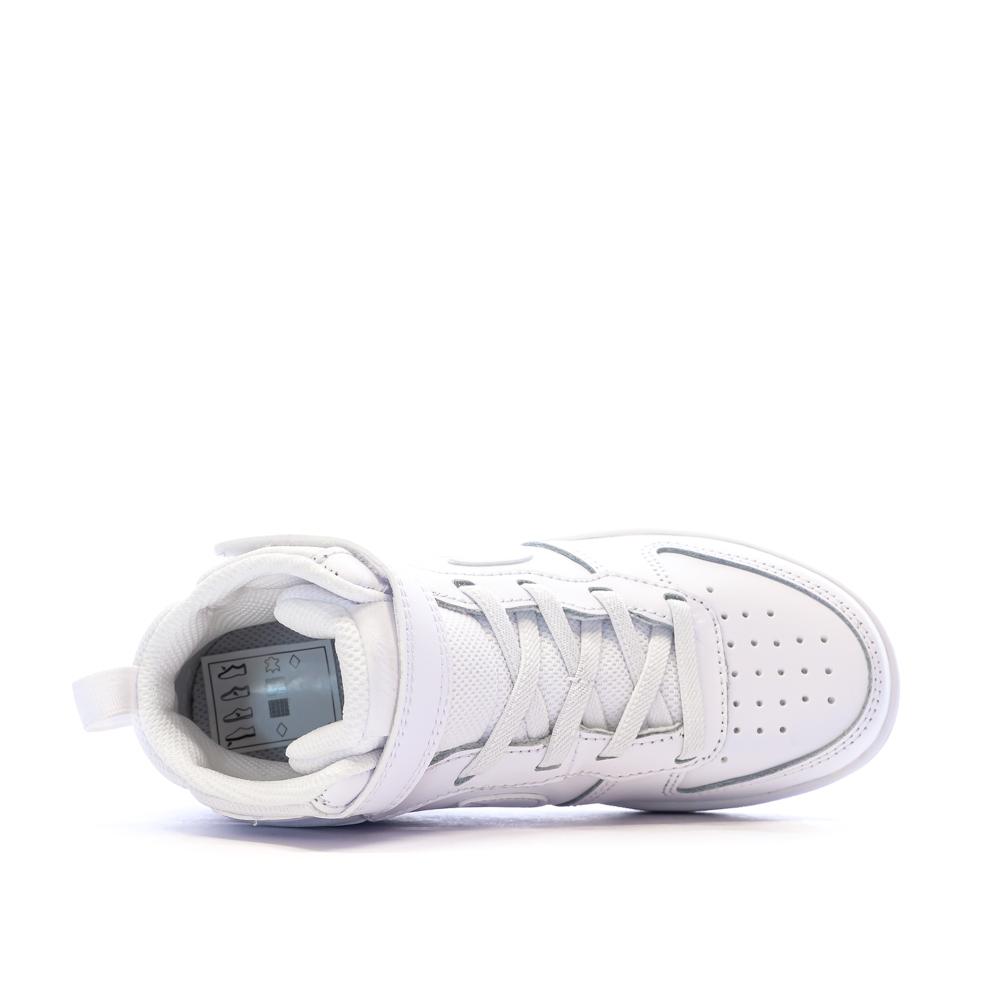 Baskets Blanches Garçon Nike Court Borough Mid 2 vue 4