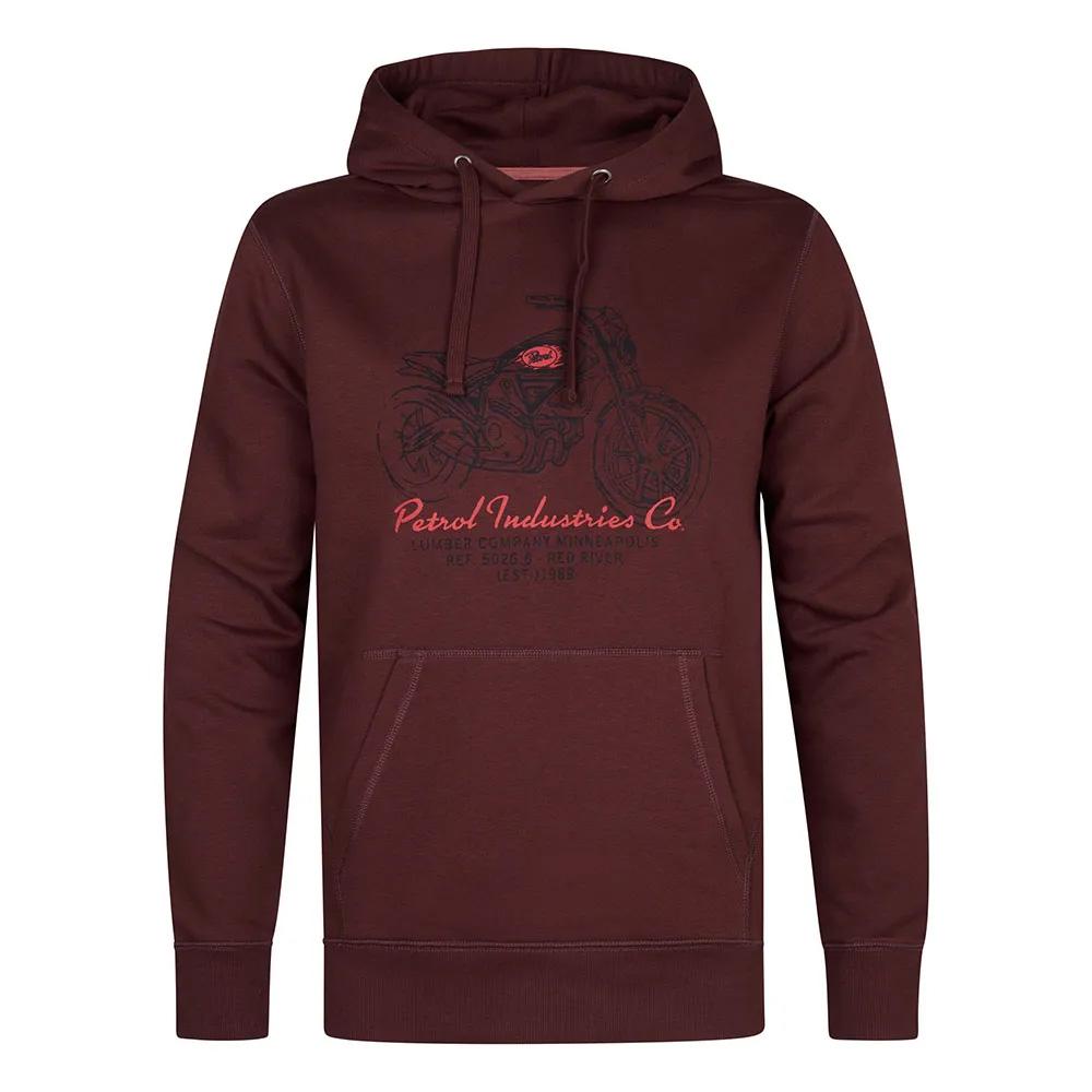Sweat à Capuche Bordeaux Homme Petrol Industries Print pas cher