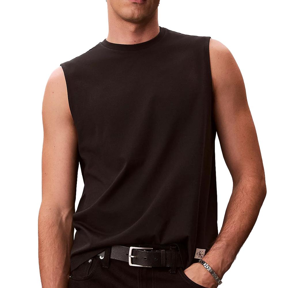 Débardeur Noir Homme Calvin Klein Jeans Badge pas cher