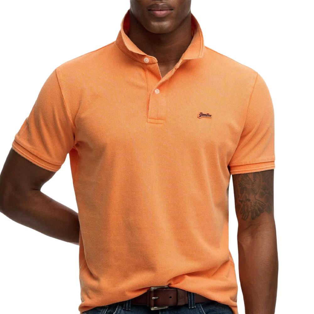 Polo Orange Homme Superdry Classic Pique pas cher