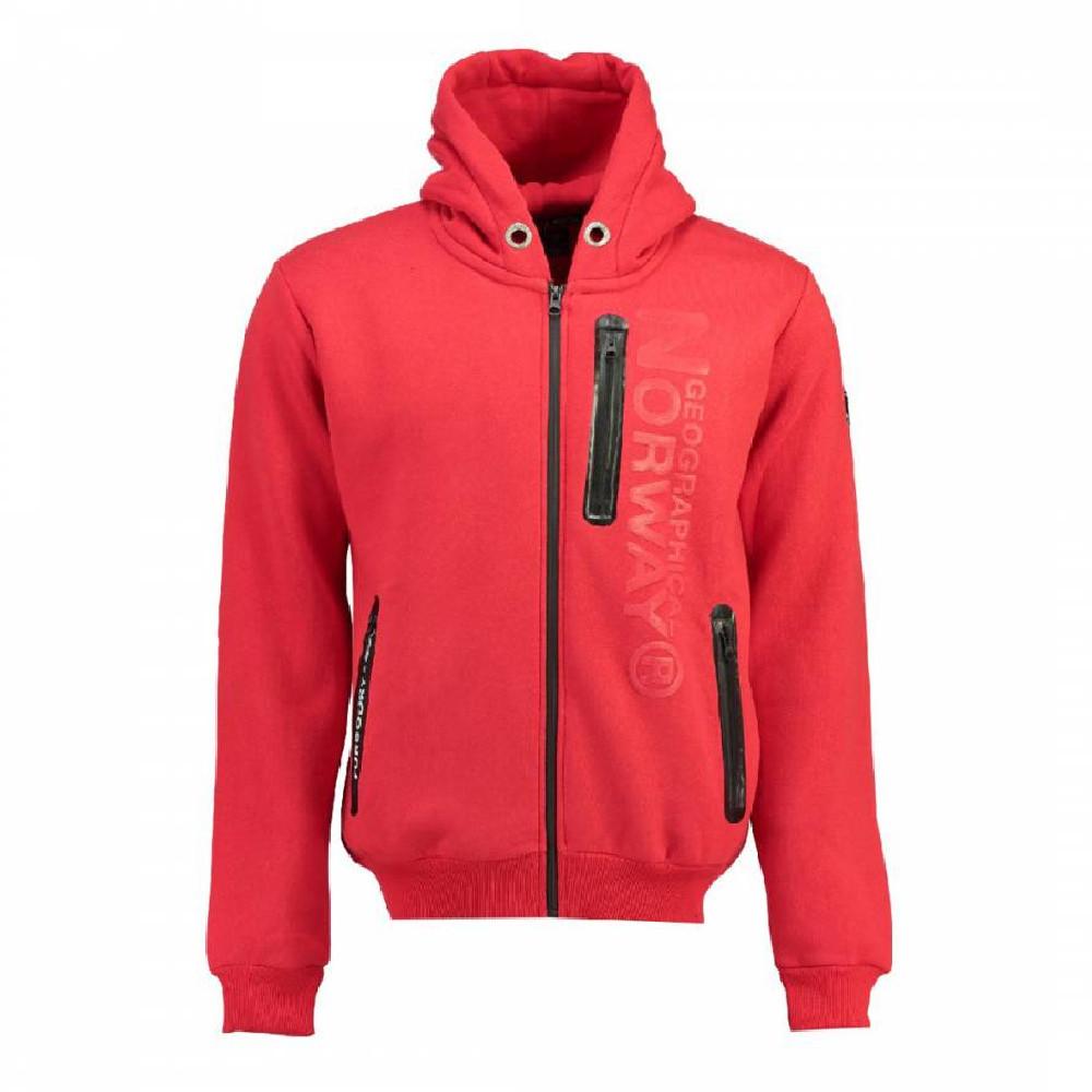 Sweat à capuche Rouge Garçon Geographical Norway Fascarade pas cher