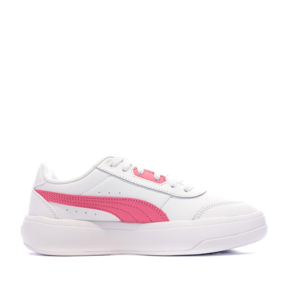 Baskets Blanche/Rose Mixte Puma Tori Jr vue 2
