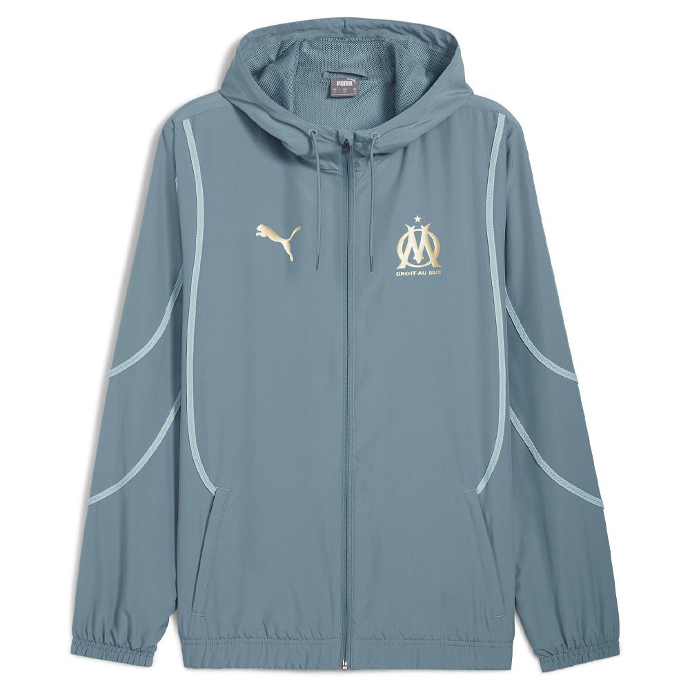 OM Veste Prématch Bleu Clair Homme Puma 24/25 pas cher