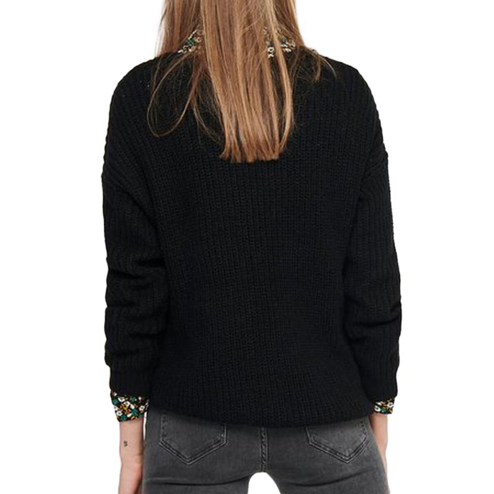 Pull Noir Femme JDY New Megan vue 2