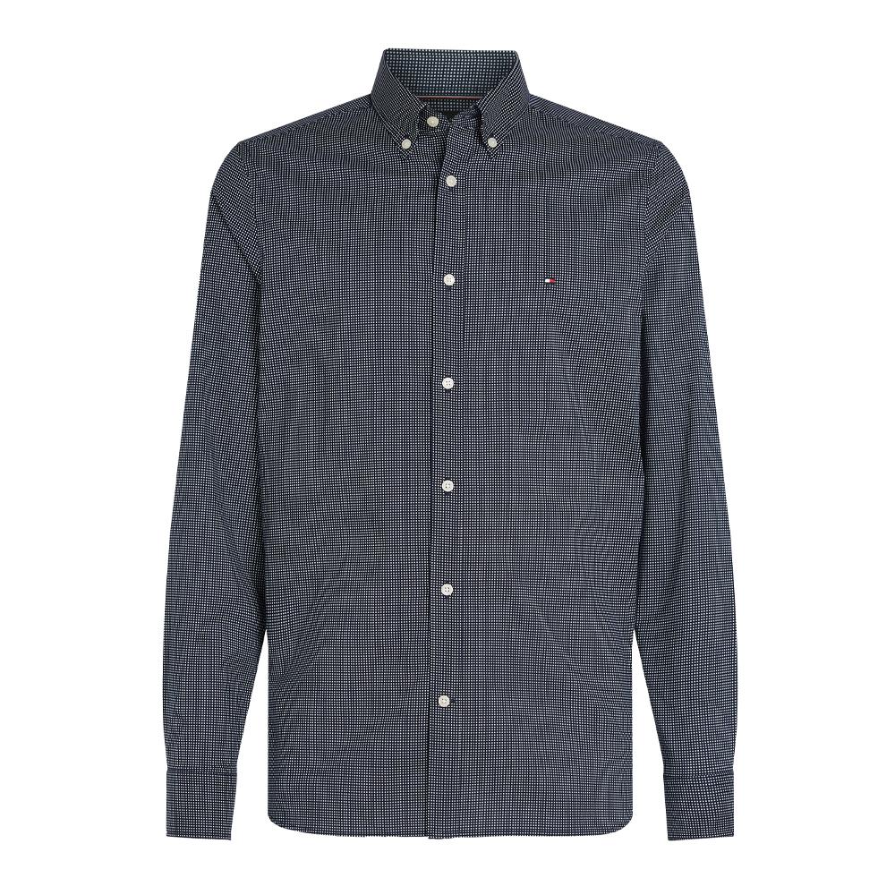 Chemise Marine Homme Tommy Hilfiger Micro Print pas cher
