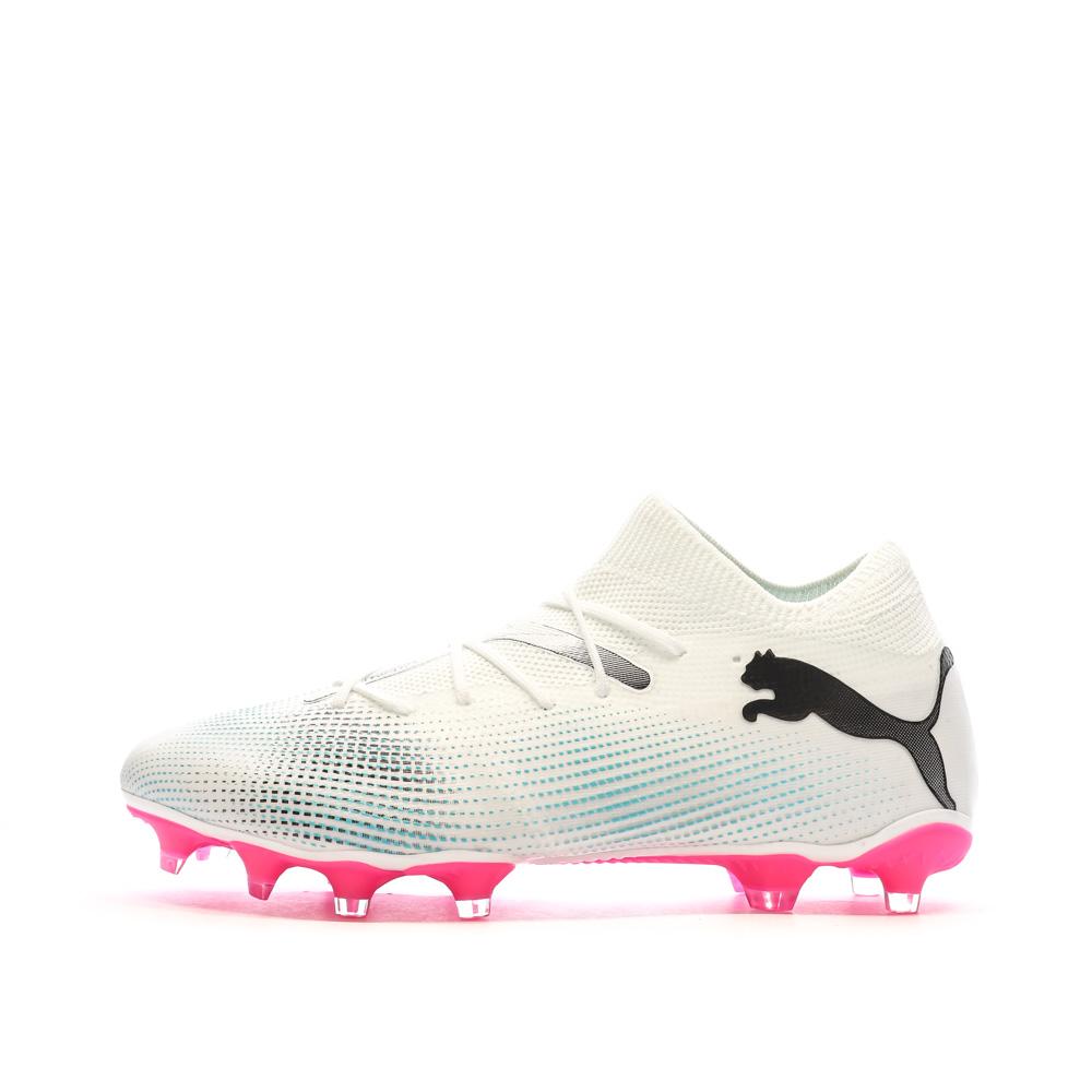Chaussures de Football Blanc/Bleu Homme Puma Future 7 Match Fg/ag pas cher
