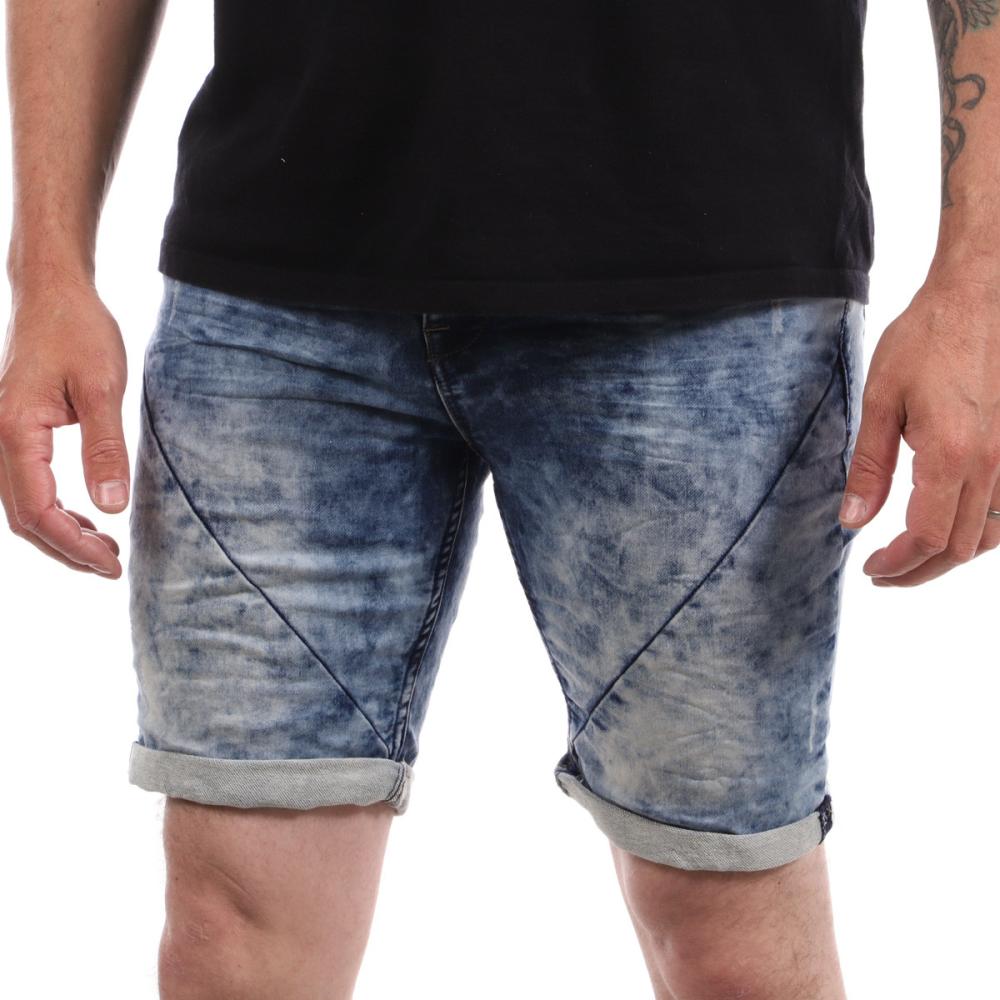 Short en jean Bleu Délavé Homme Sublevel Denim pas cher