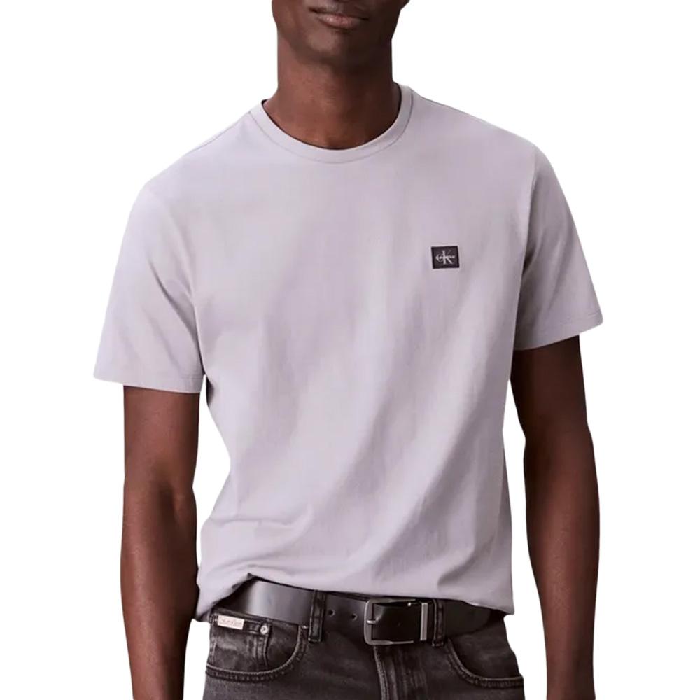 T-Shirt Gris Homme Calvin Klein Jeans Badge 30s Jersey-bright pas cher