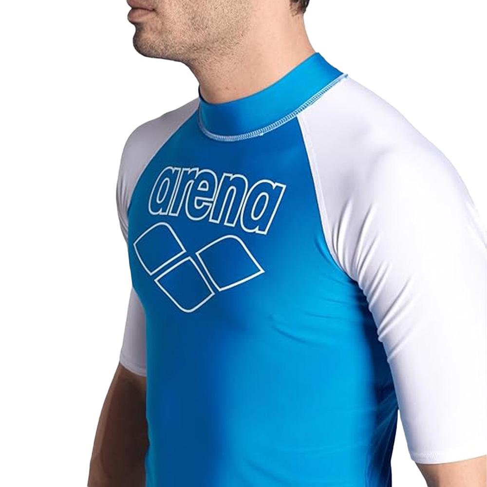 Lycra Bleu Homme Arena Rash Vest vue 3