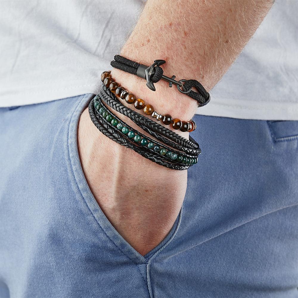 Bracelet Noir Homme Geographical Norway 315029 vue 2