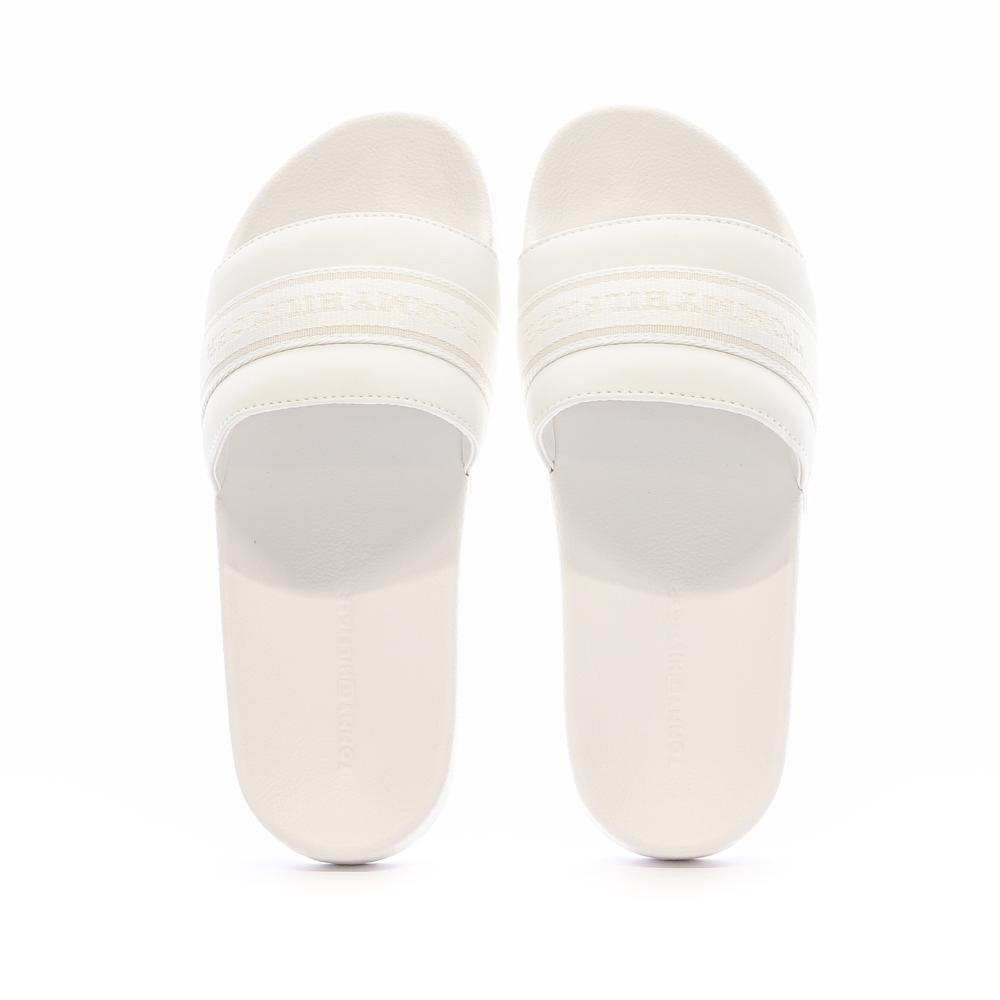 Claquettes Blanches Femme Tommy Hilfiger Hilfiger Poolside vue 3