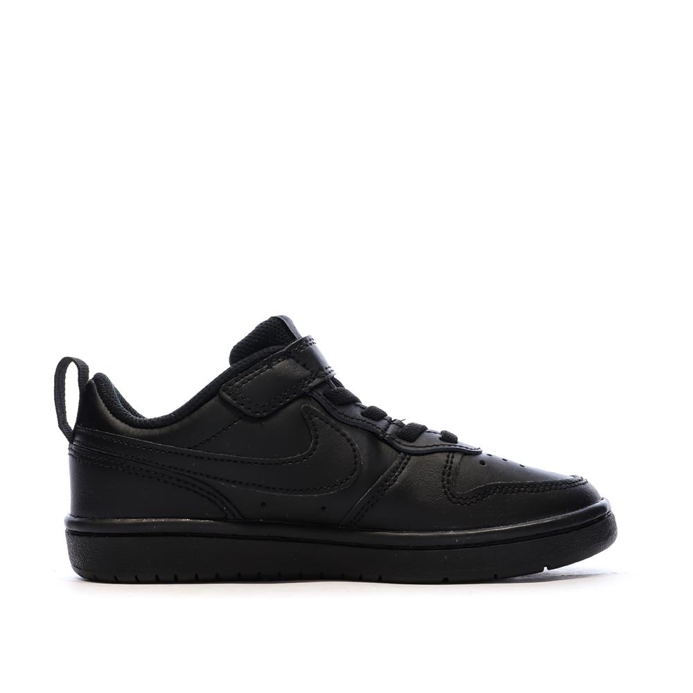 Baskets Noir Garçon Nike Court Borough Low Recraf vue 2
