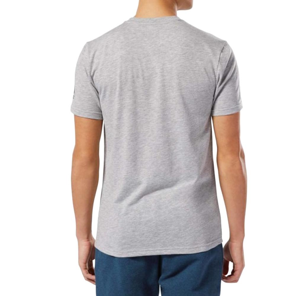 T-shirt Gris Homme Reebok CR vue 2