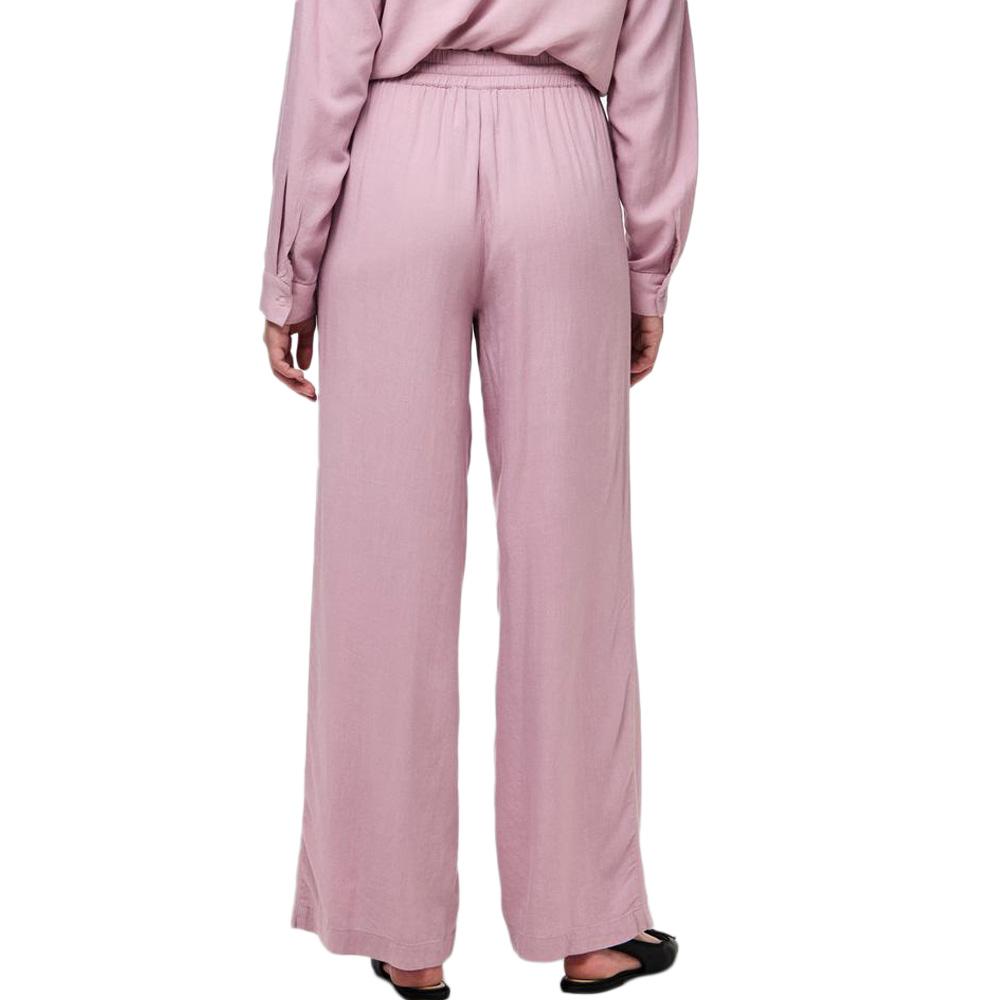 Pantalon fluide Rose Femme Pieces Wide vue 2