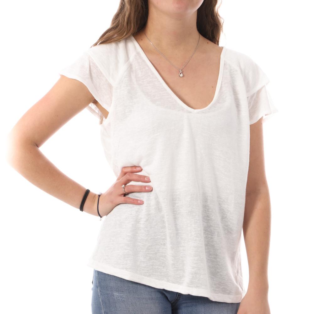 T-shirt Blanc Femme Vero Moda Lina pas cher