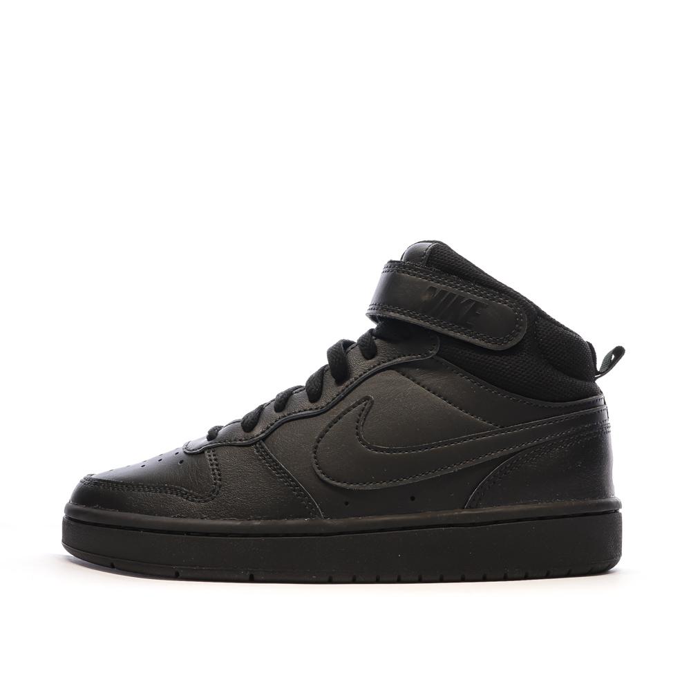 Baskets Noir Mixte Nike Court Borough Mid 2 pas cher