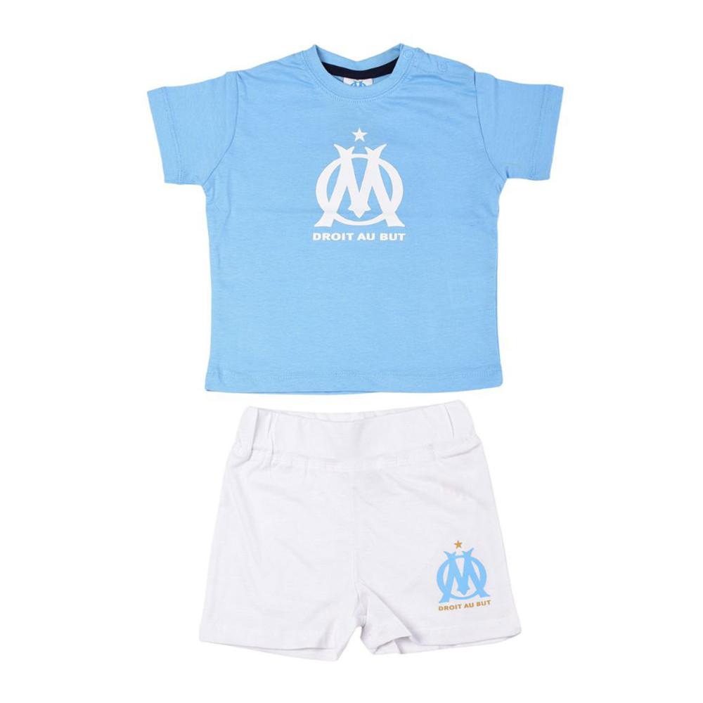 OM Ensemble Bleu/Blanc Bébé pas cher