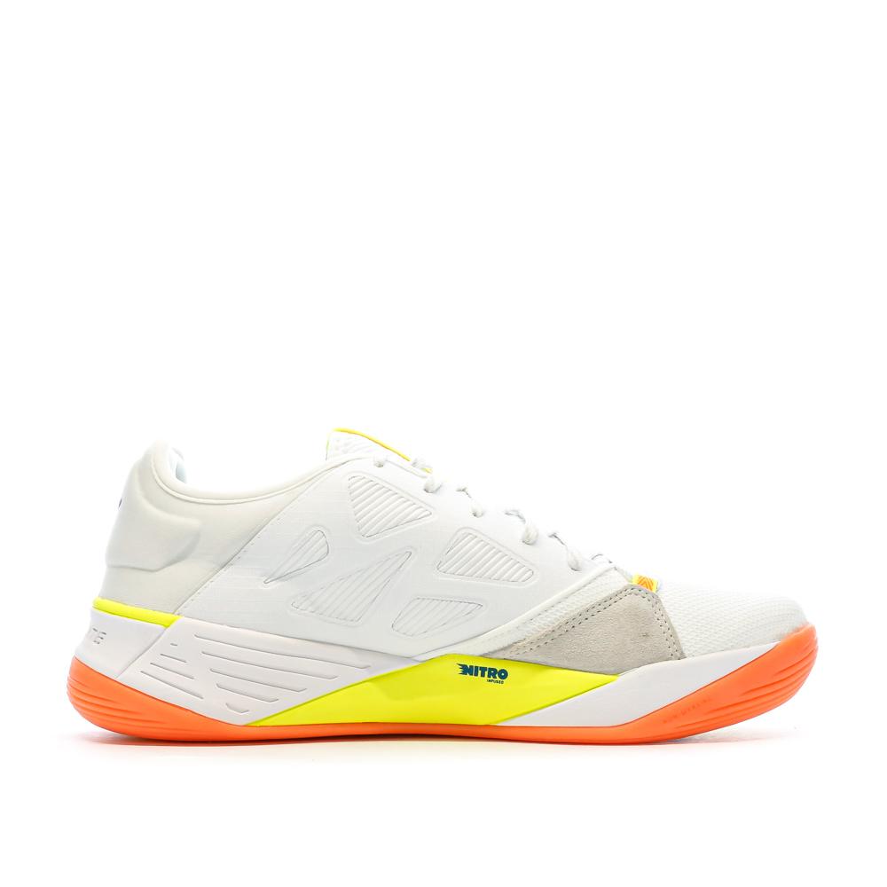 Chaussures de Handball Blanches/Bleu Homme Puma Accelerate Turbo Nitro 106459 vue 2