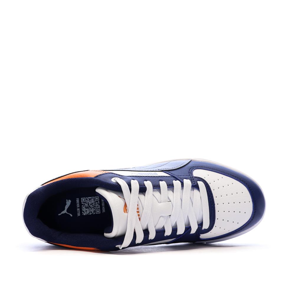 Baskets Bleu/Blanc/Orange Garçon Puma Puma Caven vue 4