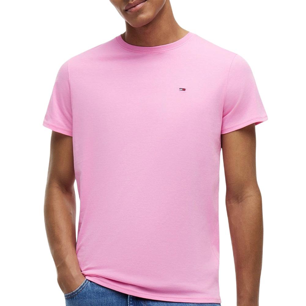 T-shirt Rose Homme Tommy Hilfiger Tjm Xslim Jersey pas cher