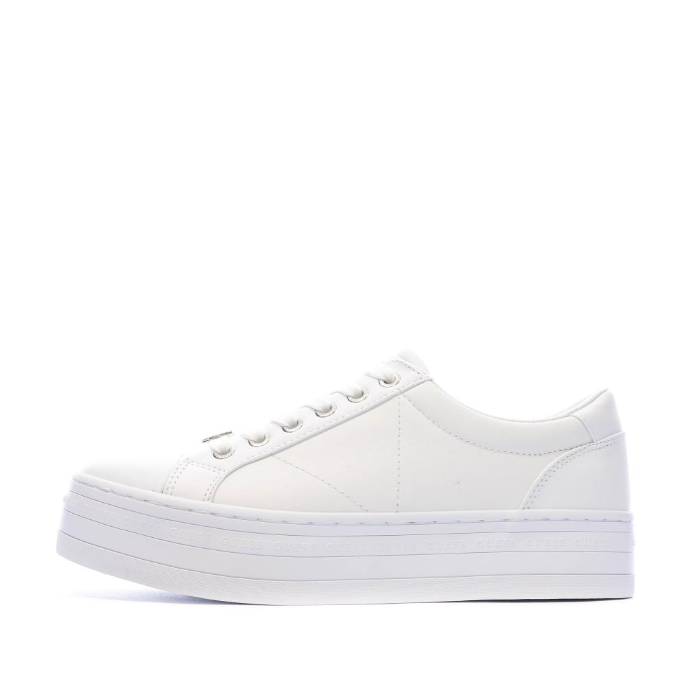 Baskets Blanches Femme Guess Bells pas cher