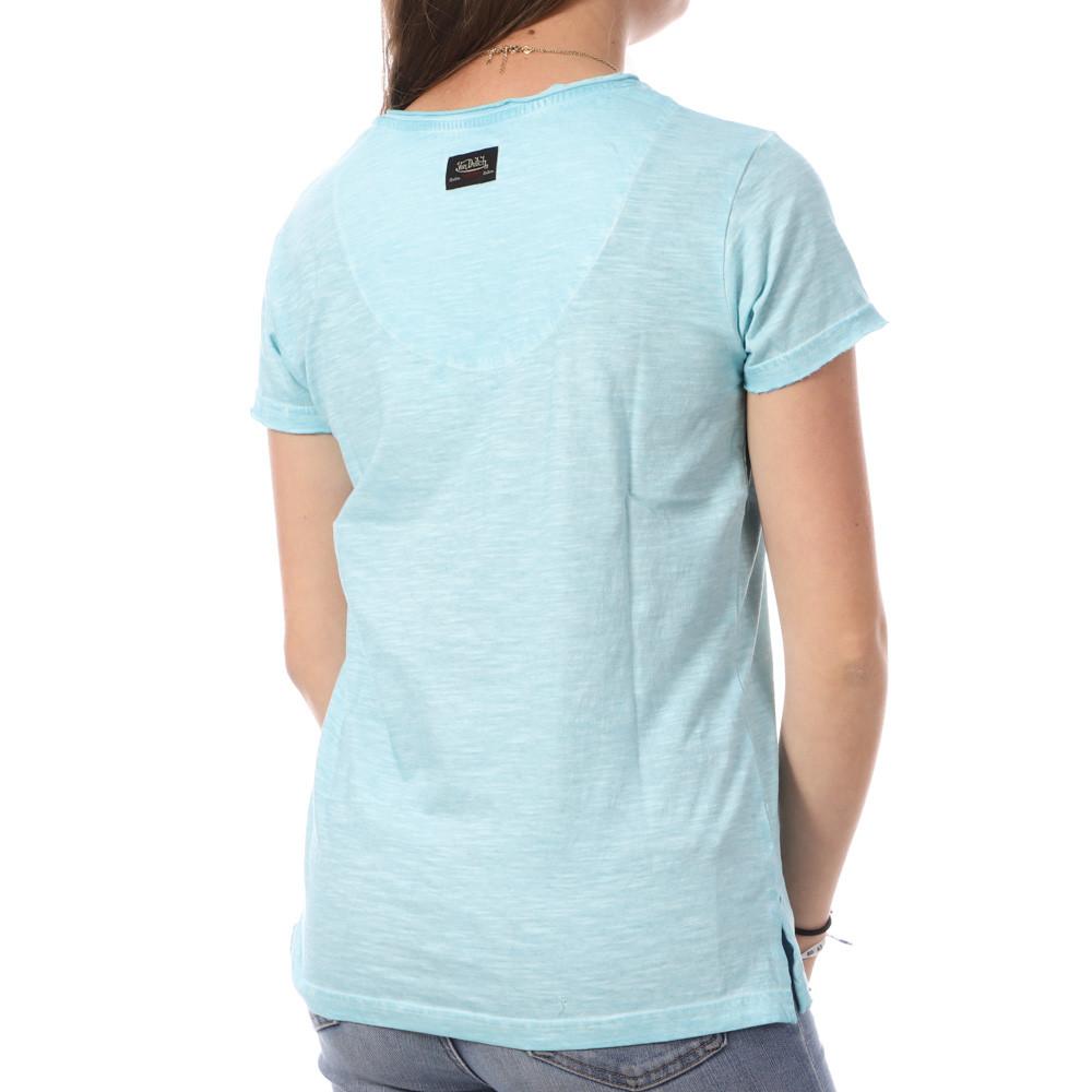 T-shirt Bleu Femme Von Dutch Aspect vue 2