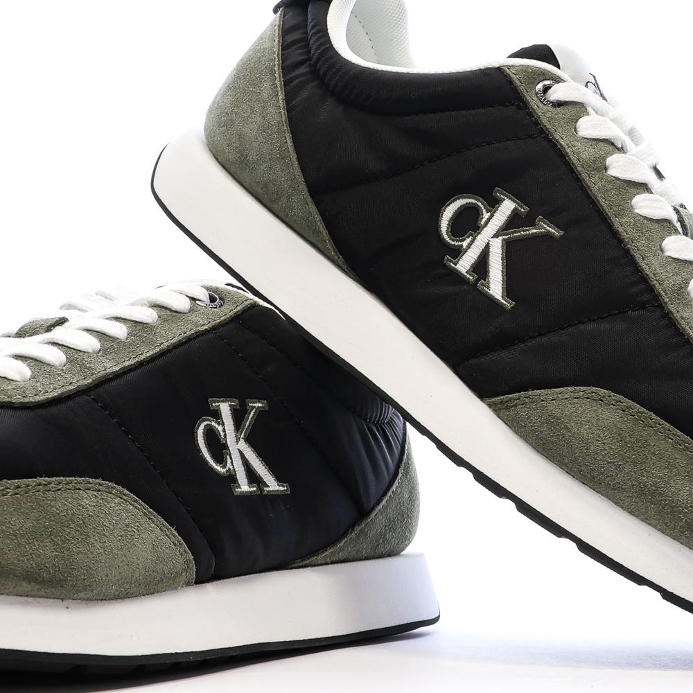 Baskets Noir/Kaki Homme Calvin Klein Jeans Retros vue 7