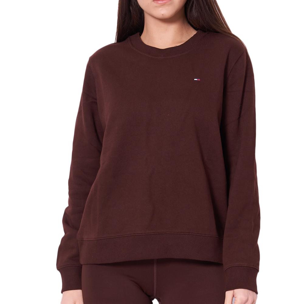 Sweat Marron Femme Tommy Hilfiger Tjw Reg S Flag pas cher