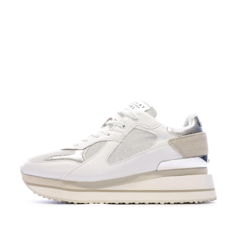 Baskets Blanche Femme Replay Lucile Glam pas cher