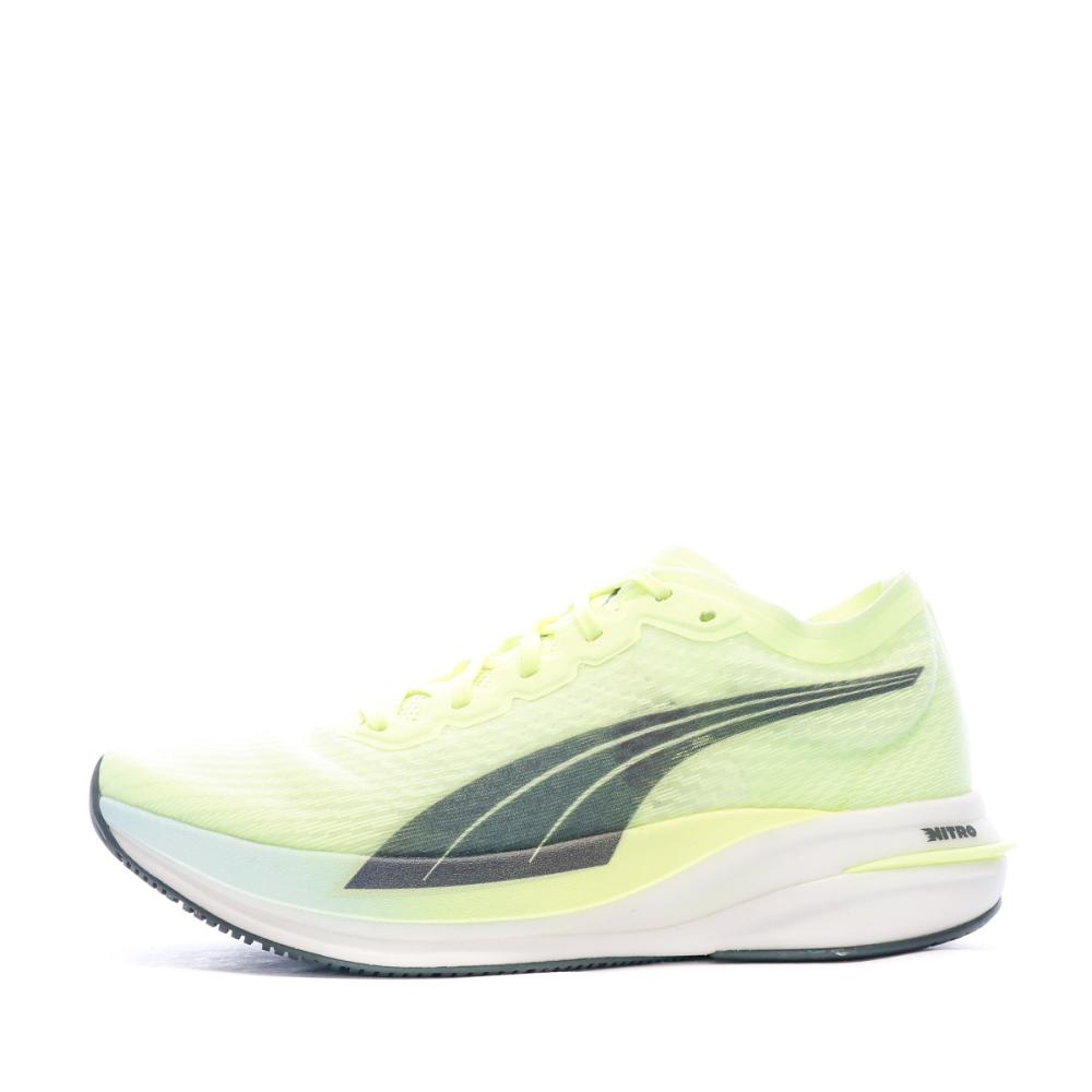 Chaussures de Running Jaune Fluo Puma Deviate Nitro vue 2