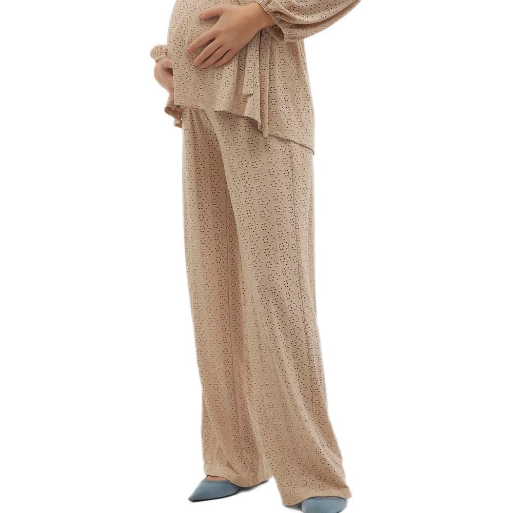 Pantalon Beige Femme Mamalicious Mangie pas cher