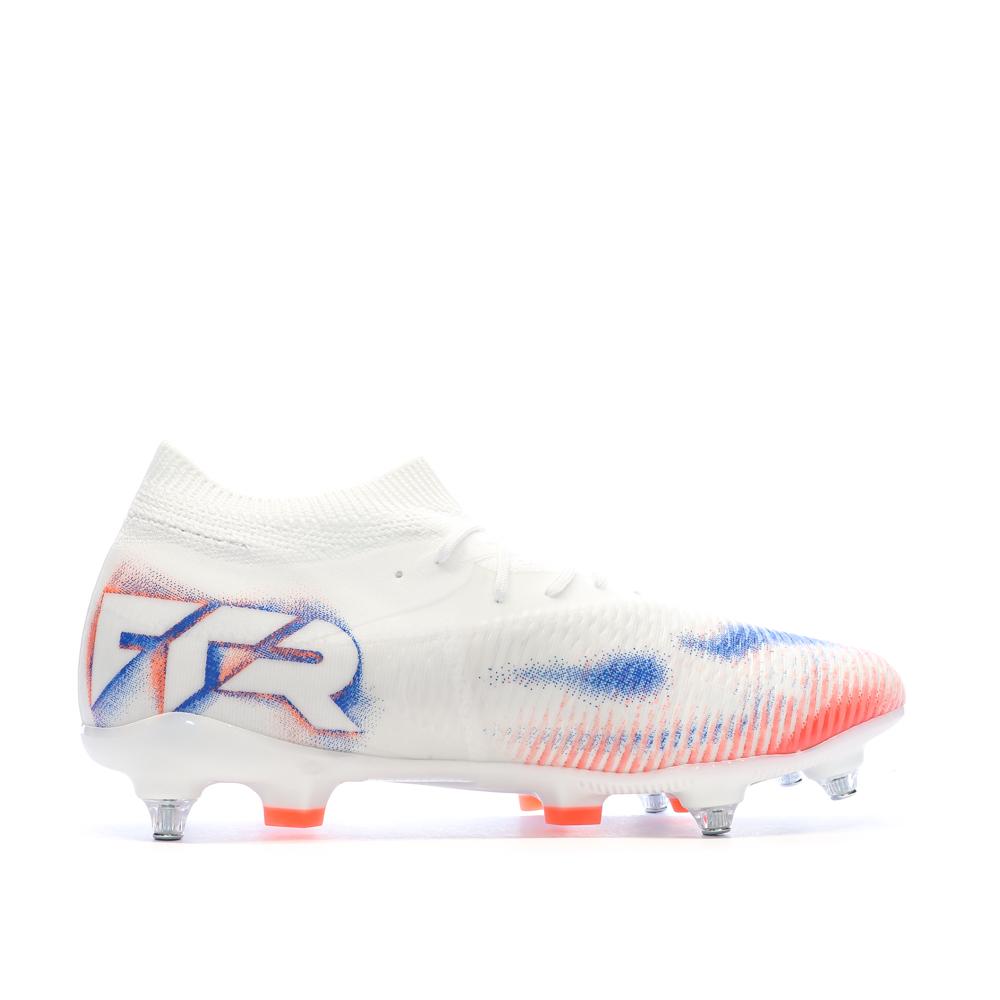Zapatillas de fútbol blancas/naranjas para hombre Puma Future 8 Match ver 2