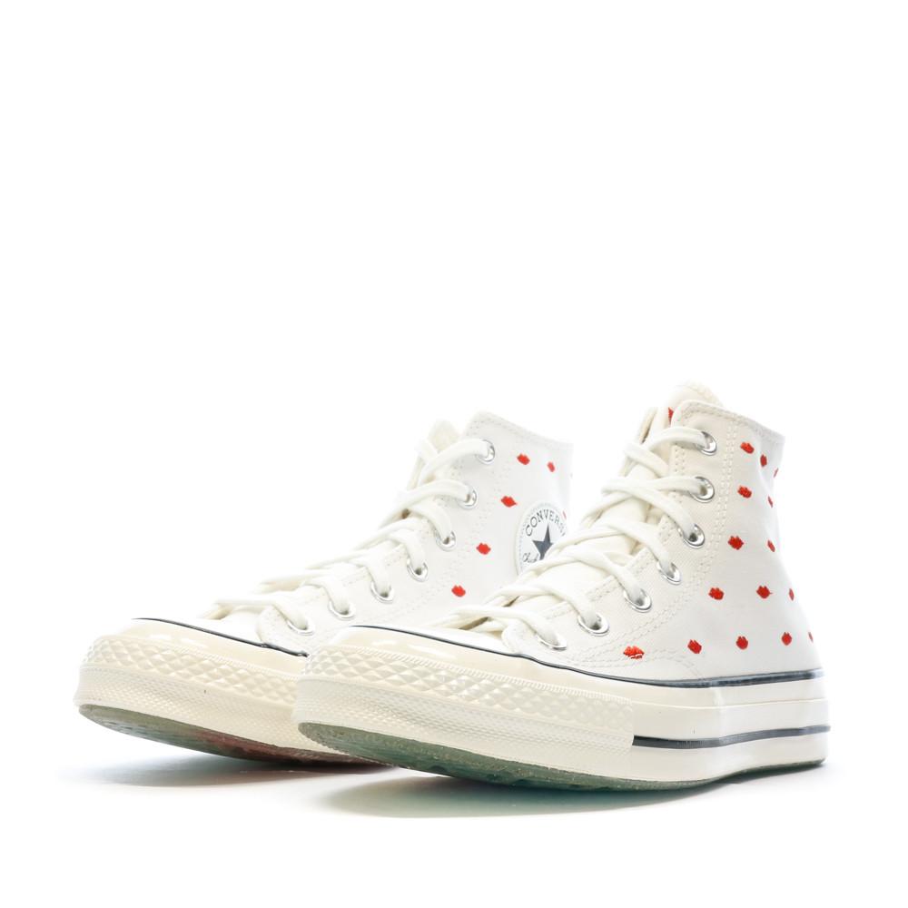 Baskets Blanches Femme Converse Chuck 70 Hi Vintage vue 6