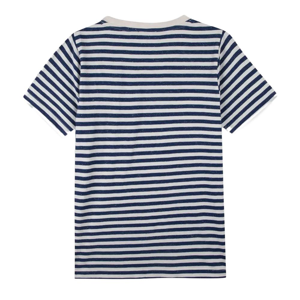 Camiseta azul marino/blanca para mujer TBS Encre ver 2