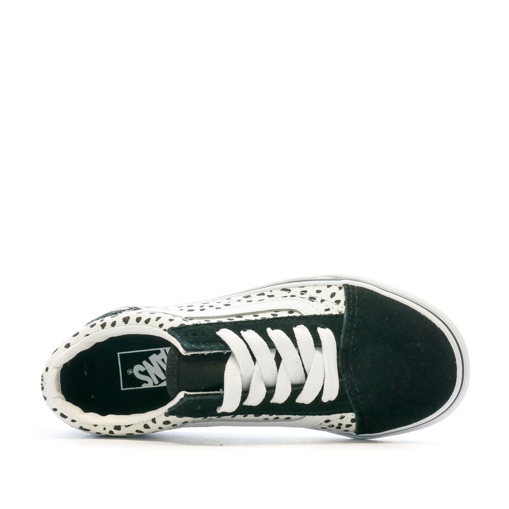 Baskets Noires/Blanches Fille Vans Old Skool vue 4