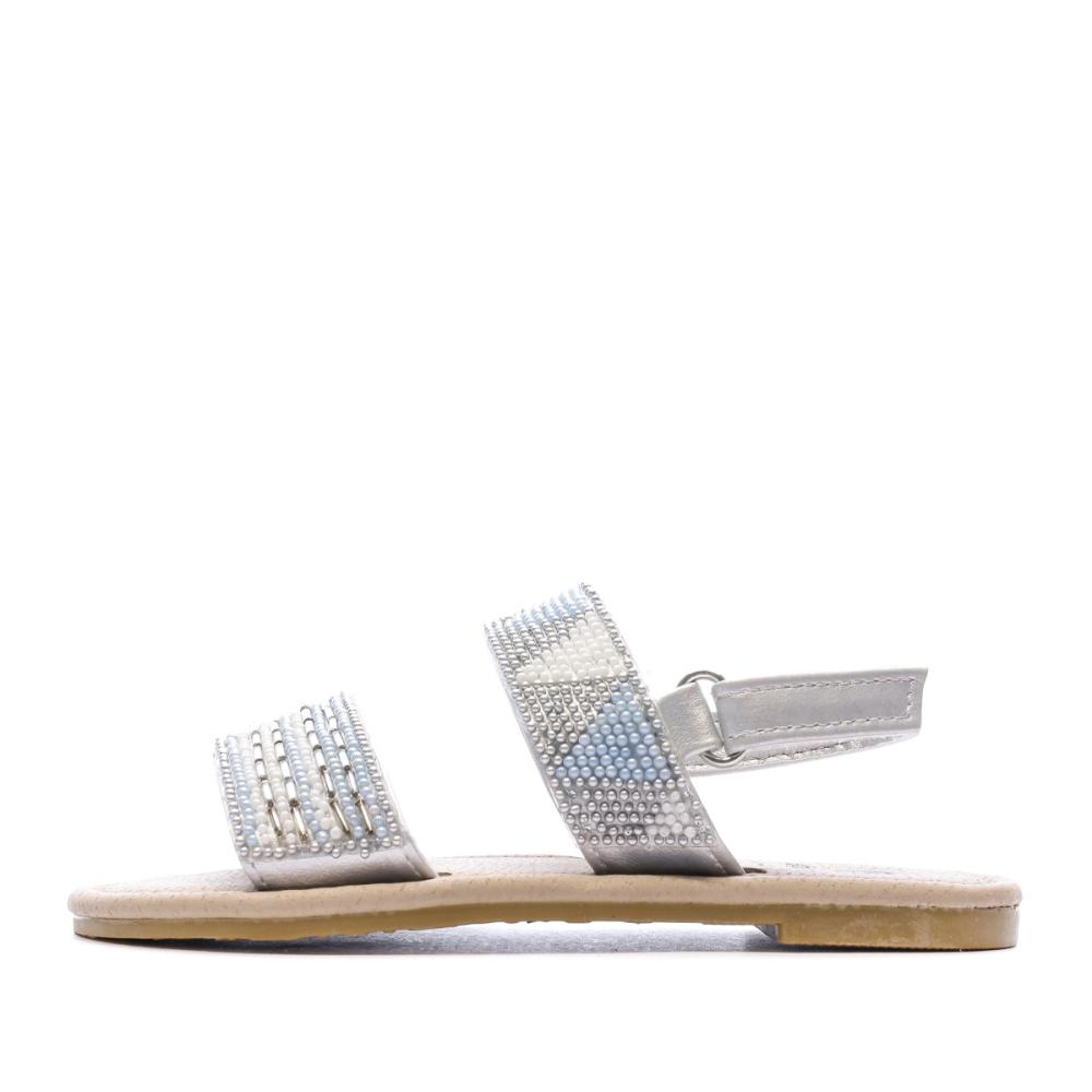 Sandales Argenté/Perles Fille Beppi pas cher