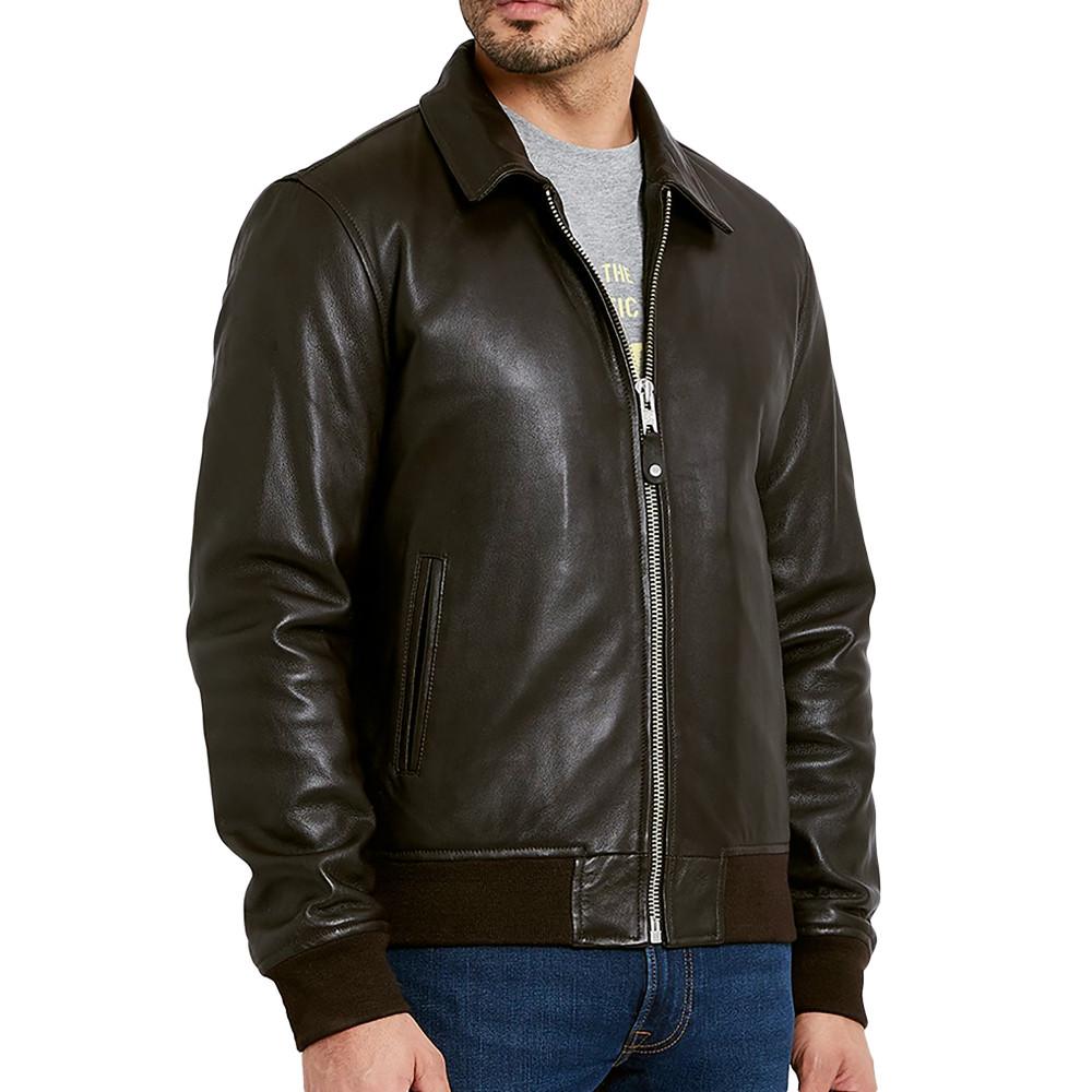 Blouson cuir Marron Homme Schott Mens Leather Pilot pas cher