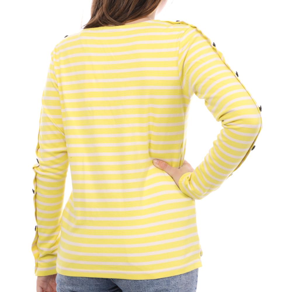 T-Shirt Jaune à rayures Femme Scotch & Soda vue 2