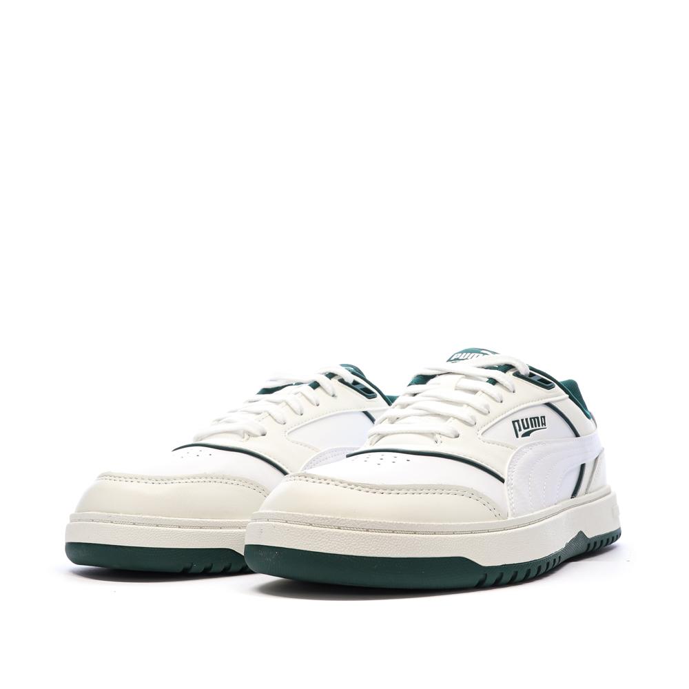 Baskets Blanches/Vertes Foncés Homme Puma Doublecourt03 vue 6