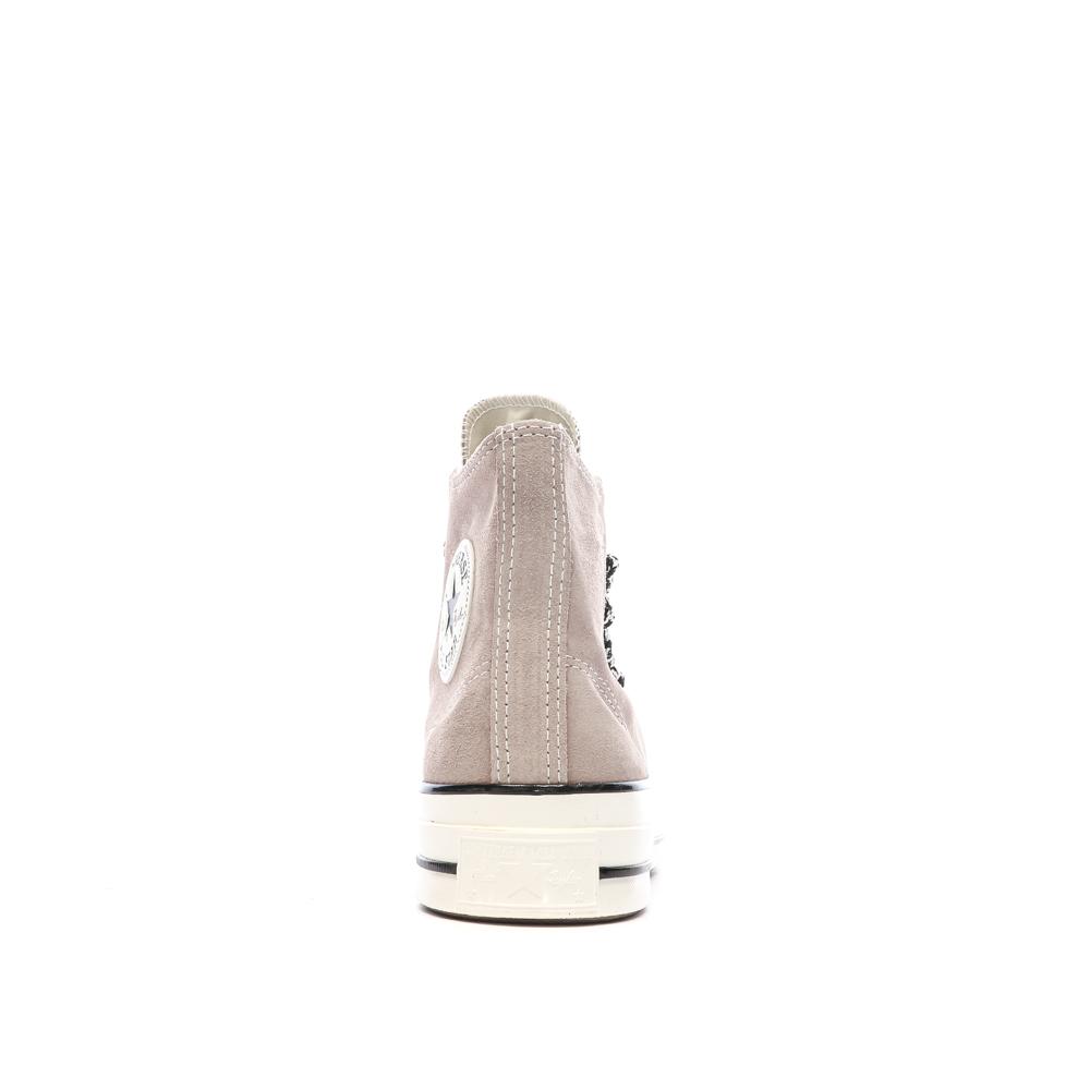 Baskets Taupe Femme Converse Chuck 70 Suede vue 3