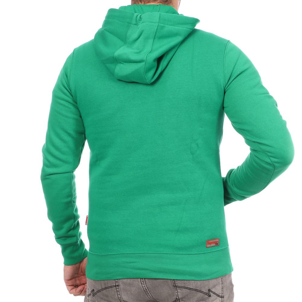 Sweat à Capuche Vert/Orange Homme Supreme Grip Diego vue 2