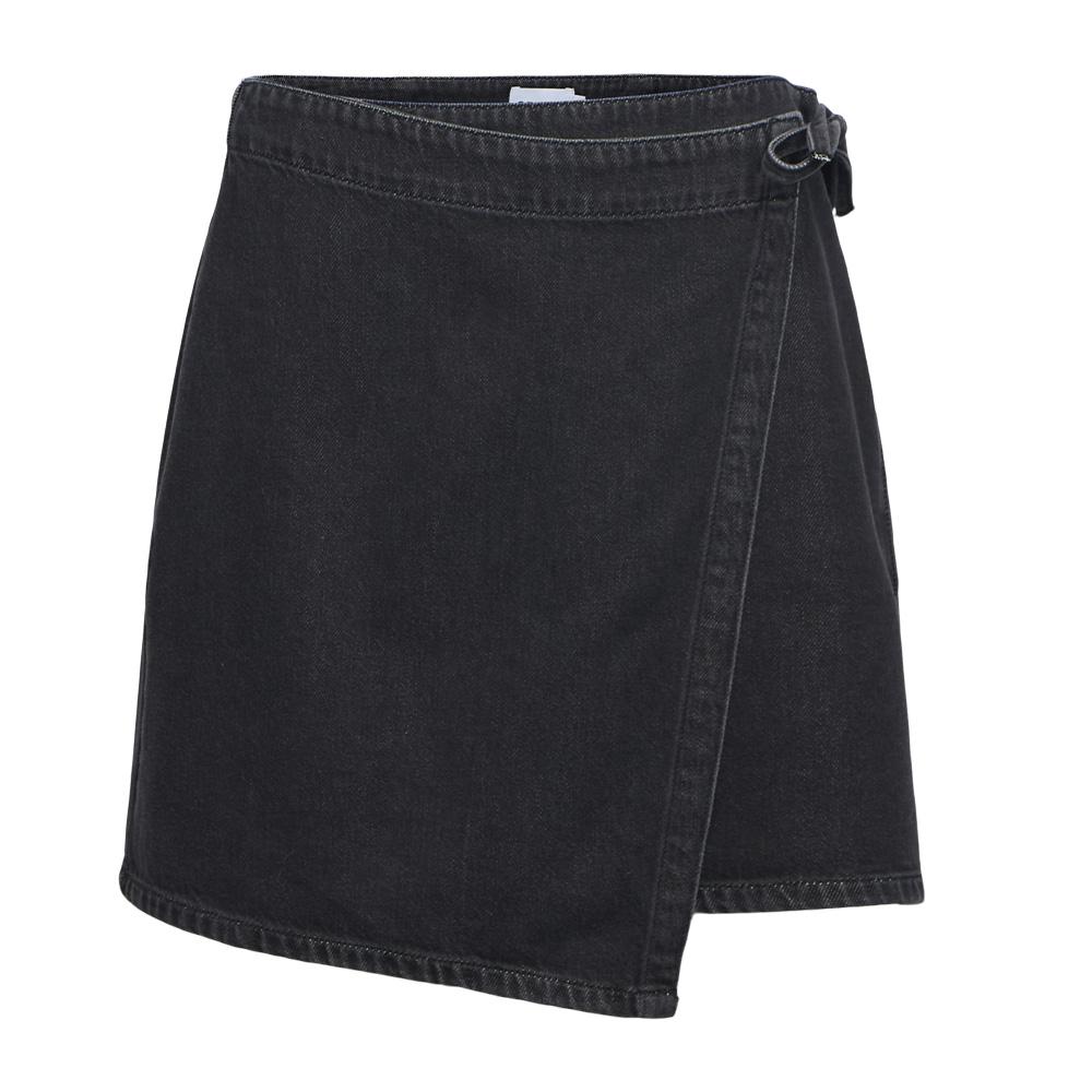 Jupe Portefeuille Denim Noir Femme Vero Moda Rosie vue 3