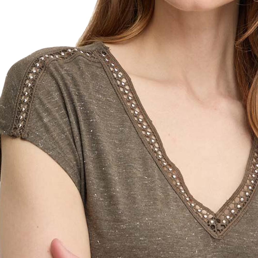 T-shirt Kaki Femme Morgan DEKISS vue 3