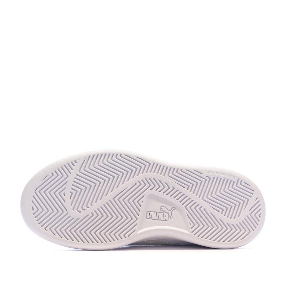 Zapatillas blancas para niña Puma Smash 3.0 HoloS ver 5