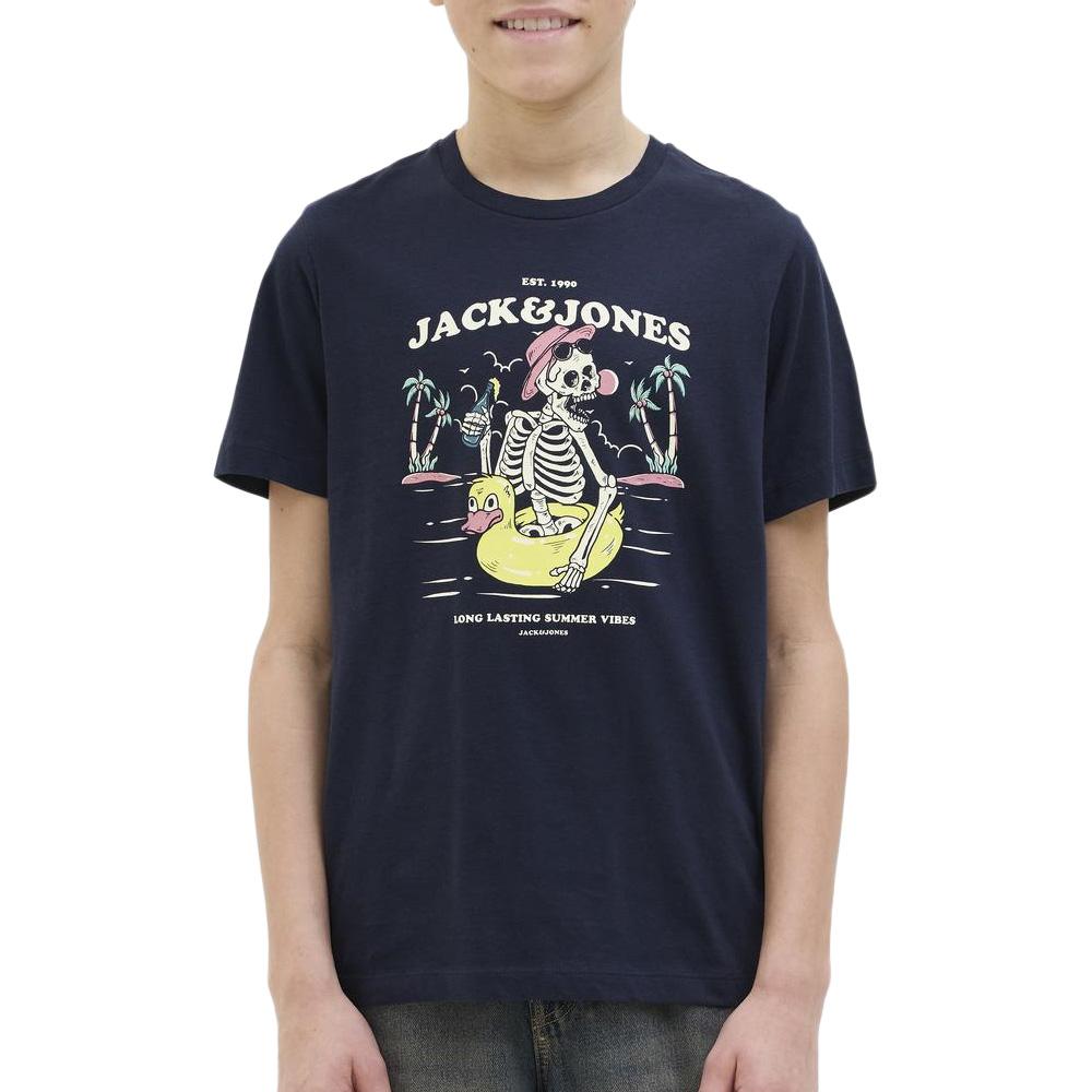 T-shirt Marine Garçon Jack & Jones Elijah 12269825 pas cher