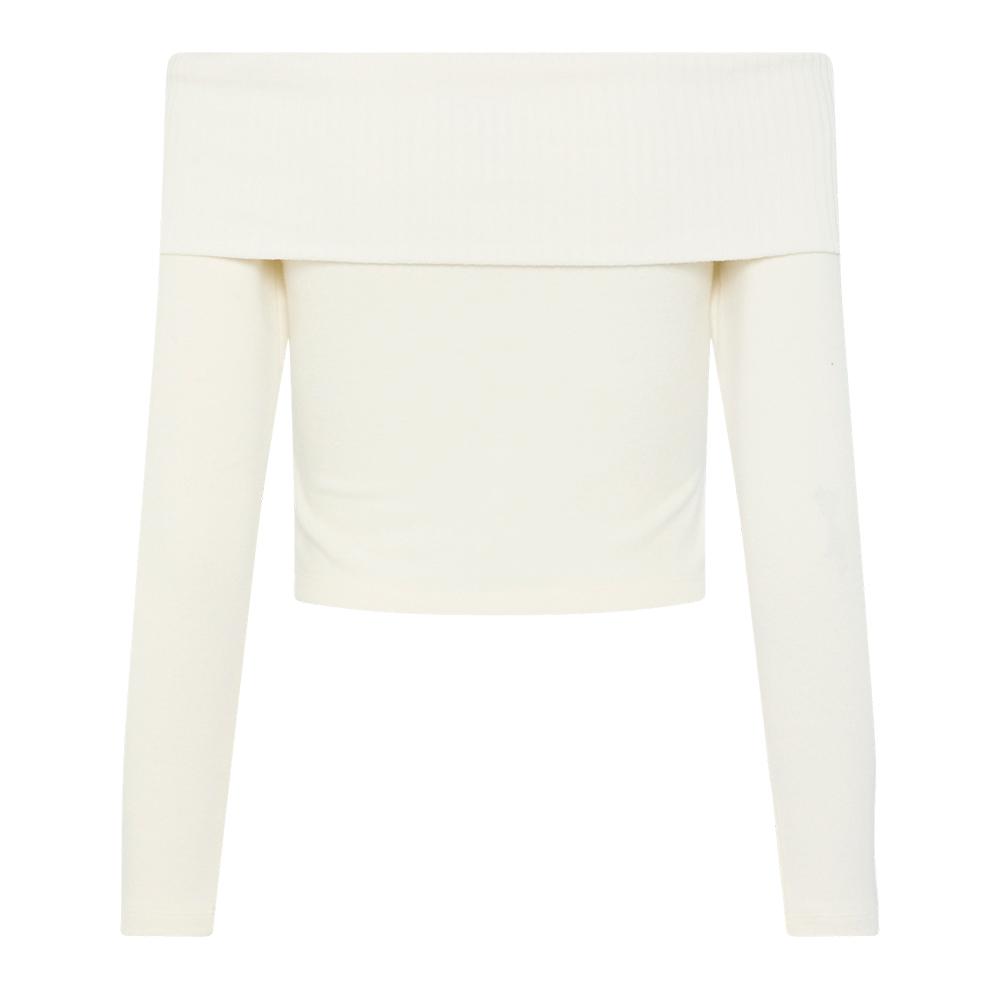 T-Shirt Manches Longues Blanc Femme Pieces Lenda vue 2