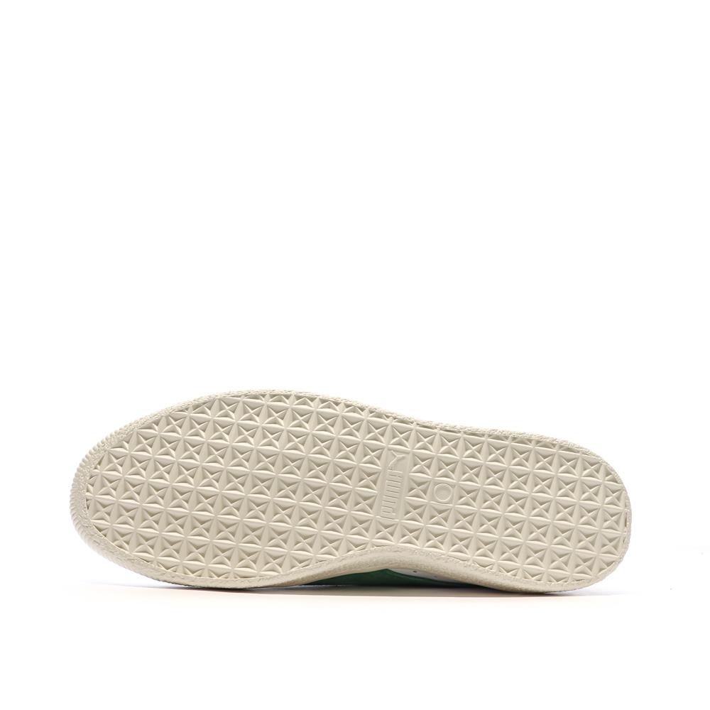 Baskets Blanches/Vertes Homme Puma Clyde Base vue 5