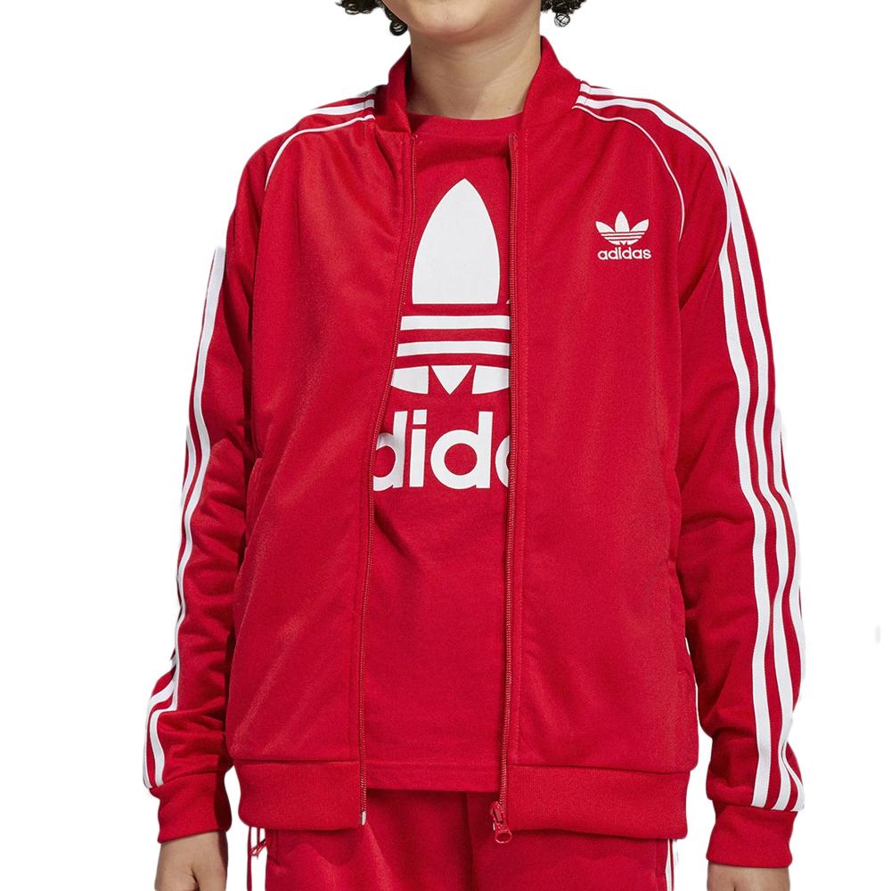 Veste Rouge Garçon Adidas Track Top pas cher