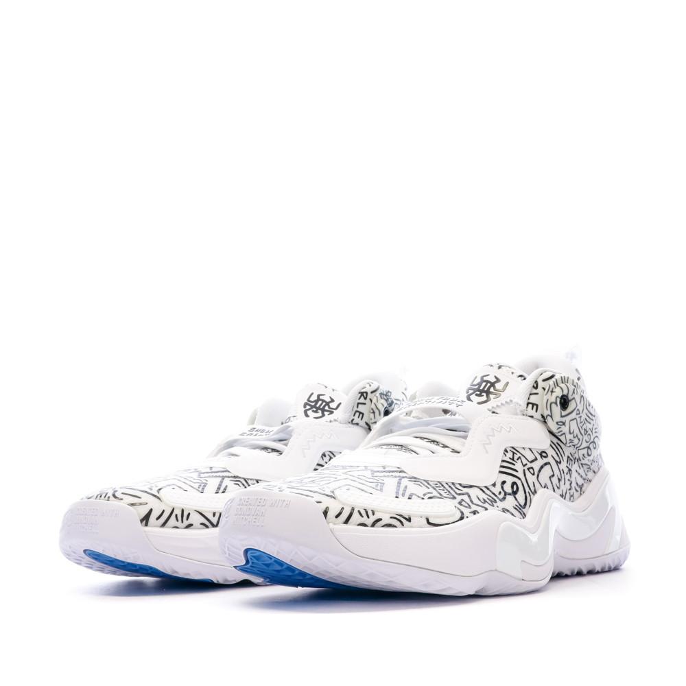 Chaussure de Basketball Blanche Homme Adidas D.o.n. Issue 3 vue 6