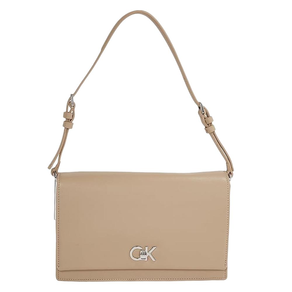 Sac à Main Marron Clair Femme Calvin Klein Jeans Elongated pas cher